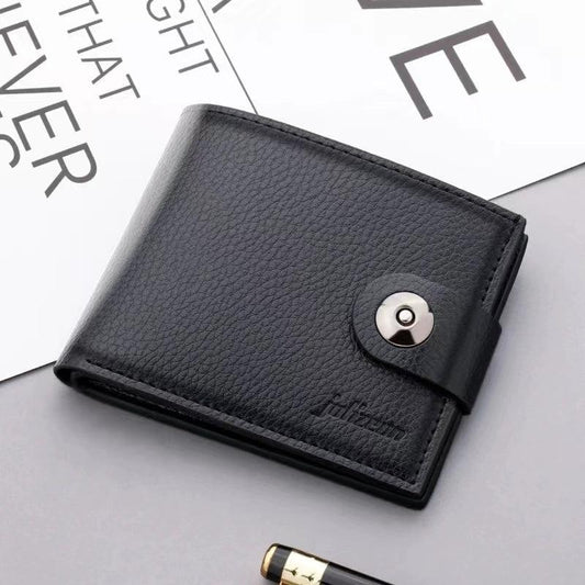 Men's Leather Short Wallet Money Clip Card Holder Coin Purse