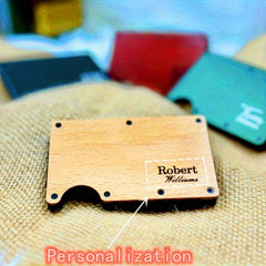Men's Personalized RFID Blocking Card Holder Money Clip