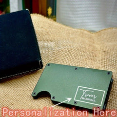 Men's Personalized RFID Blocking Card Holder Money Clip
