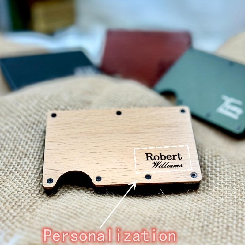 Men's Personalized RFID Blocking Card Holder Money Clip
