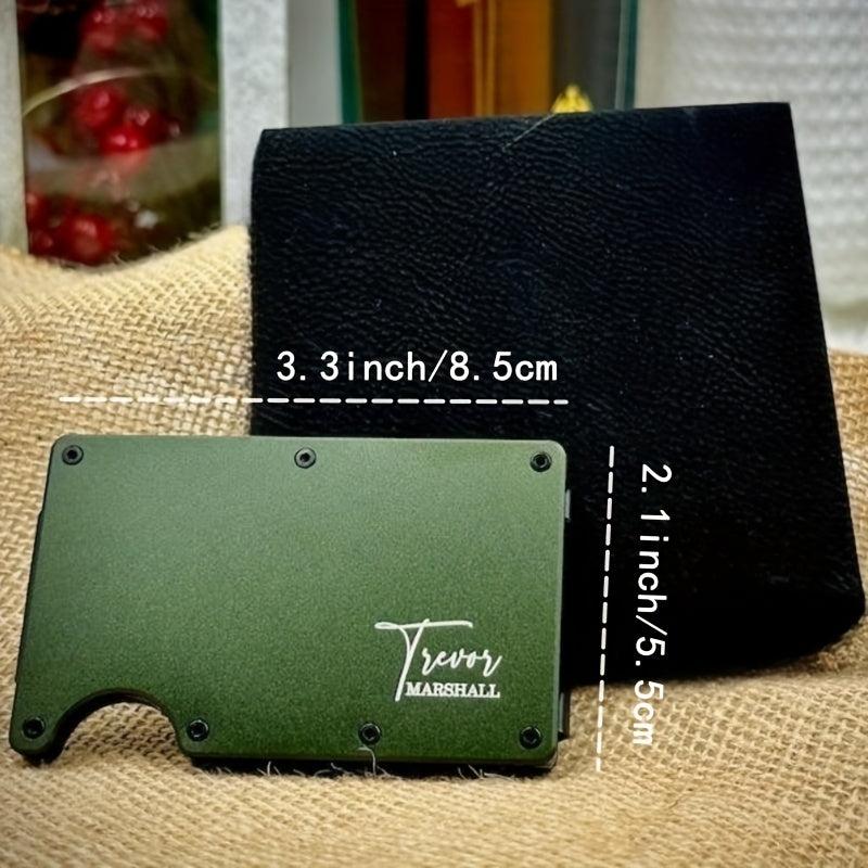 Men's Personalized RFID Blocking Card Holder Money Clip
