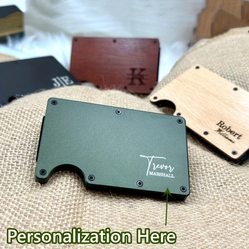 Men's Personalized RFID Blocking Card Holder Money Clip
