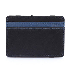 Men's Leather Magic Wallet Money Clips Elastic Band Slim Purse
