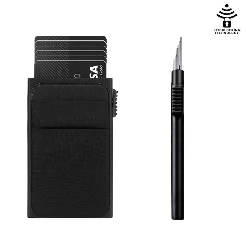 Men's RFID Blocking Card Holder with Change Pocket Wallet