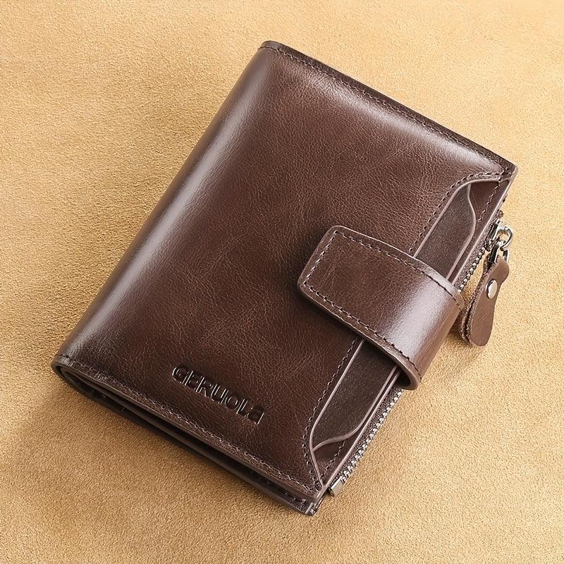Vintage Leather Wallet RFID Blocking Card Holder for Men