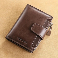 Vintage Leather Wallet RFID Blocking Card Holder for Men
