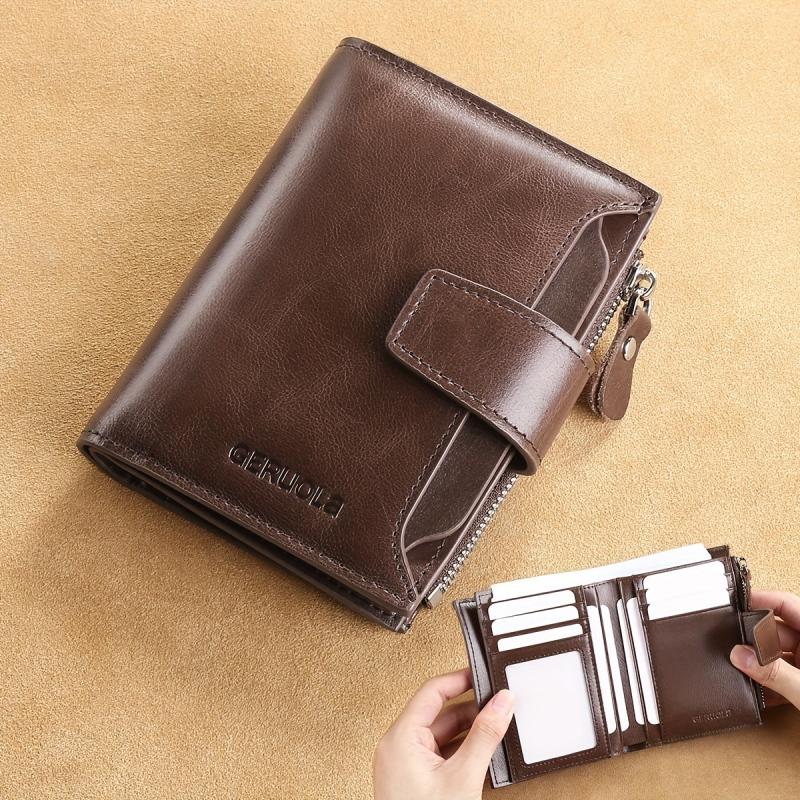 Vintage Leather Wallet RFID Blocking Card Holder for Men