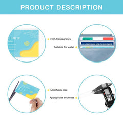 20pcs Transparent Vertical Card Holder Credit Card Protector Sleeves