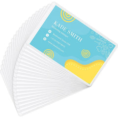 20pcs Transparent Vertical Card Holder Credit Card Protector Sleeves