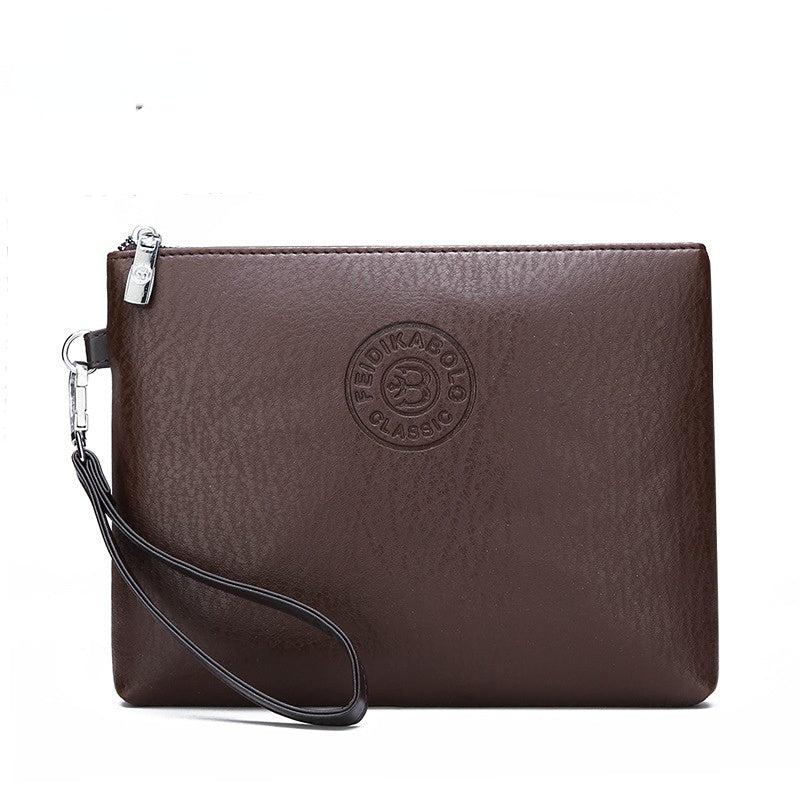 Men's Casual Envelope Clutch Bag Soft Leather Mobile Phone Wallet