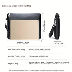 Men's Casual Envelope Clutch Bag Soft Leather Mobile Phone Wallet