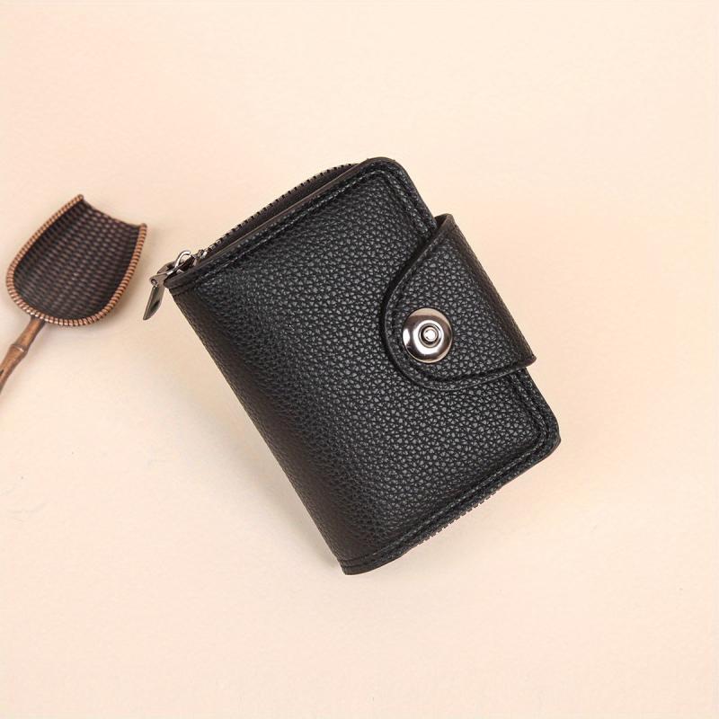 Men's Vintage Leather Zipper Card Holder Wallet