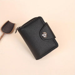 Men's Vintage Leather Zipper Card Holder Wallet