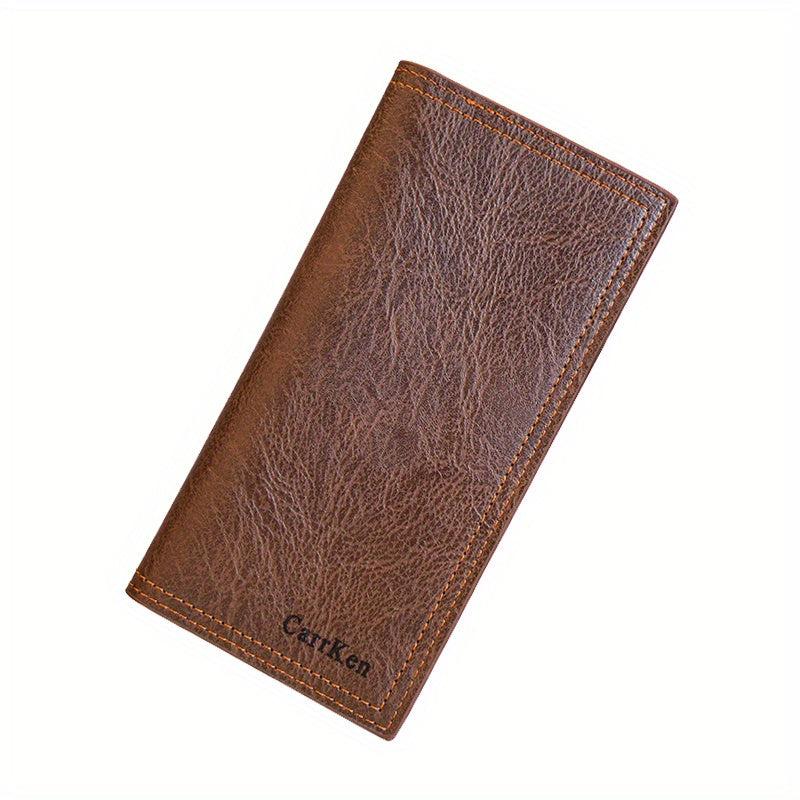 Men's Soft Leather Long Wallet Cash Purse Clutch Bag
