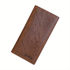 Men's Soft Leather Long Wallet Cash Purse Clutch Bag