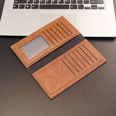 Men's Soft Leather Long Wallet Cash Purse Clutch Bag
