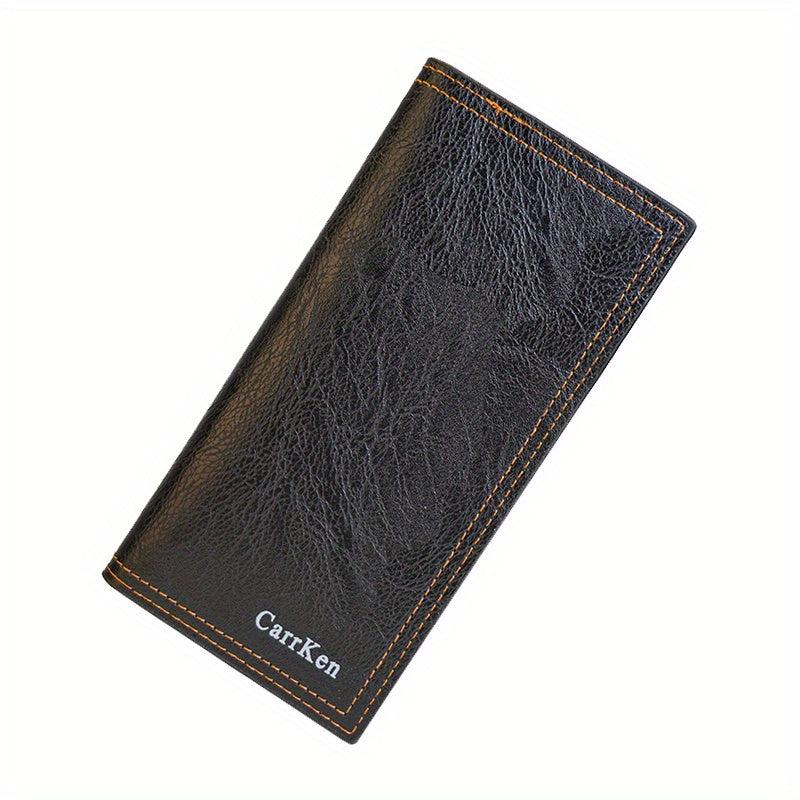 Men's Soft Leather Long Wallet Cash Purse Clutch Bag
