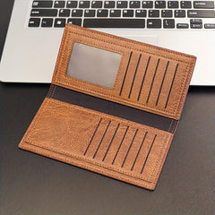 Men's Soft Leather Long Wallet Cash Purse Clutch Bag