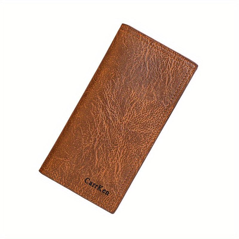 Men's Soft Leather Long Wallet Cash Purse Clutch Bag