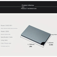 Aluminum Business Card Holder Money Clip