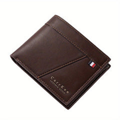 CarrKen Men's Short PU Leather Wallet with Money Clip