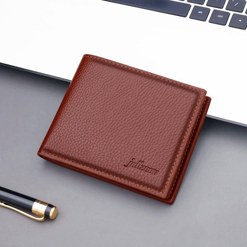 Men's Short Zipper Wallet Horizontal Driver's Wallet