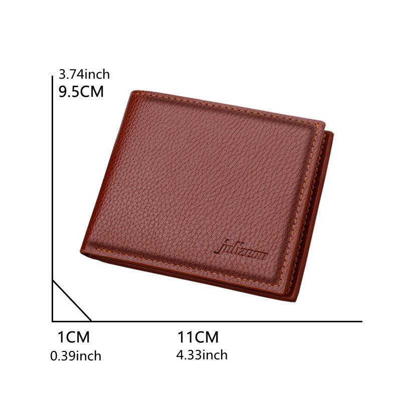 Men's Short Zipper Wallet Horizontal Driver's Wallet