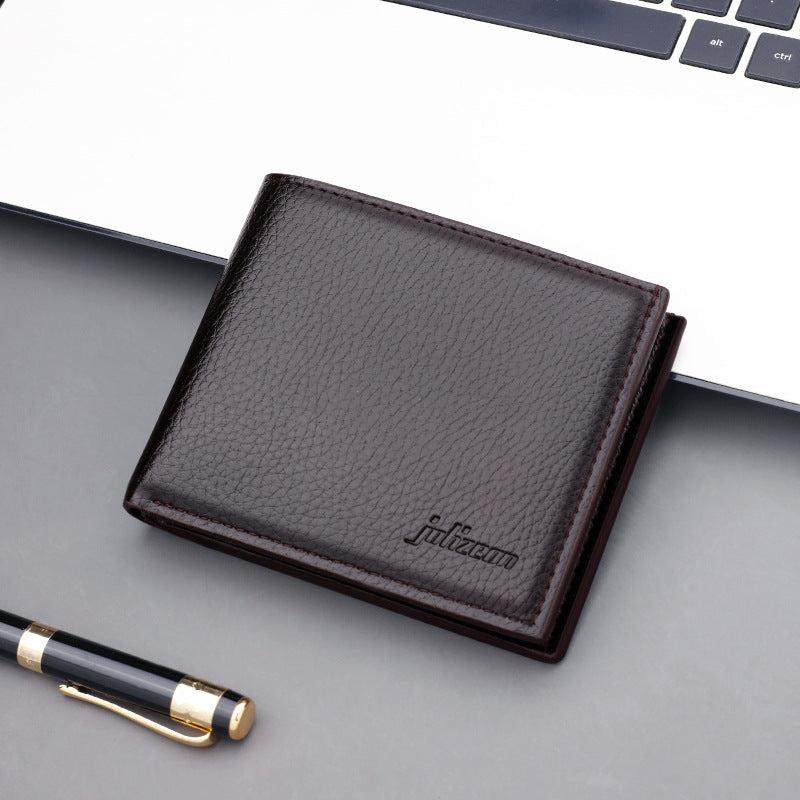 Men's Short Zipper Wallet Horizontal Driver's Wallet
