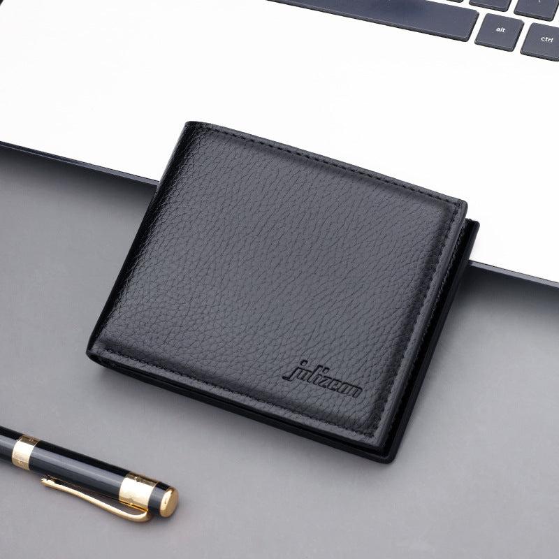Men's Short Zipper Wallet Horizontal Driver's Wallet