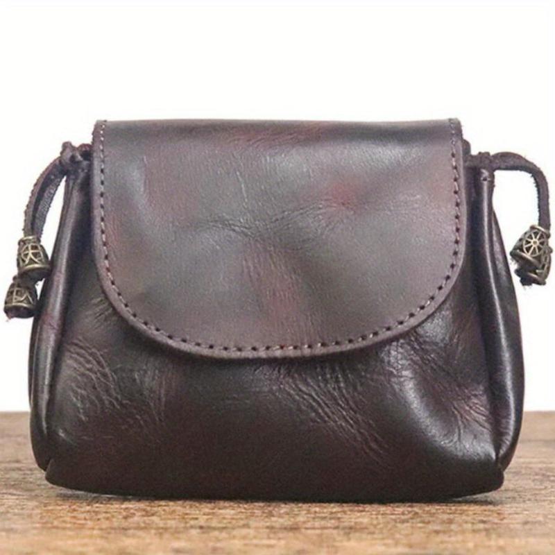 Vintage National Style Leather Coin Purse Key Bag