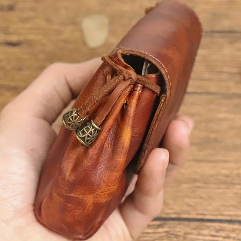 Vintage National Style Leather Coin Purse Key Bag