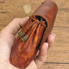 Vintage National Style Leather Coin Purse Key Bag