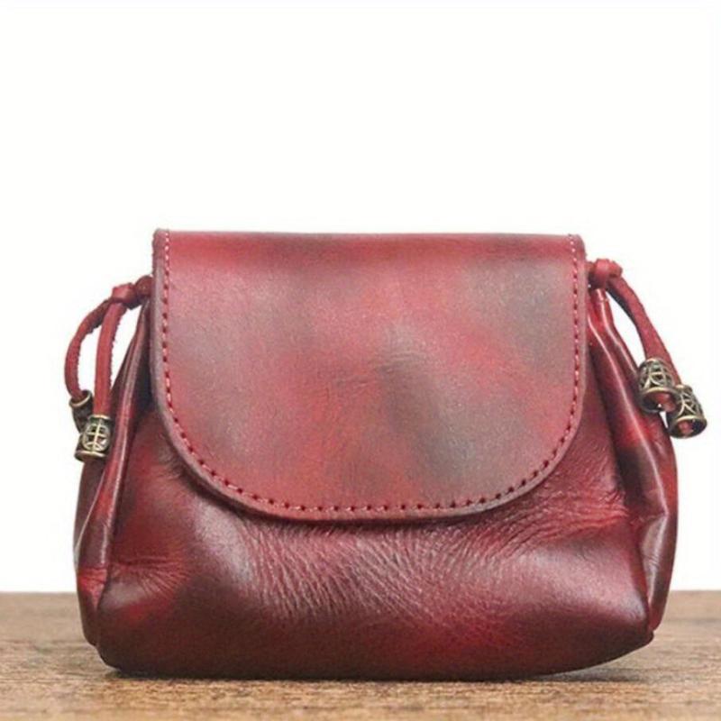 Vintage National Style Leather Coin Purse Key Bag