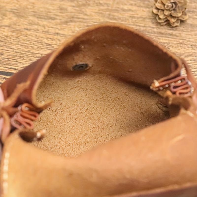 Vintage National Style Leather Coin Purse Key Bag