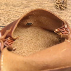 Vintage National Style Leather Coin Purse Key Bag