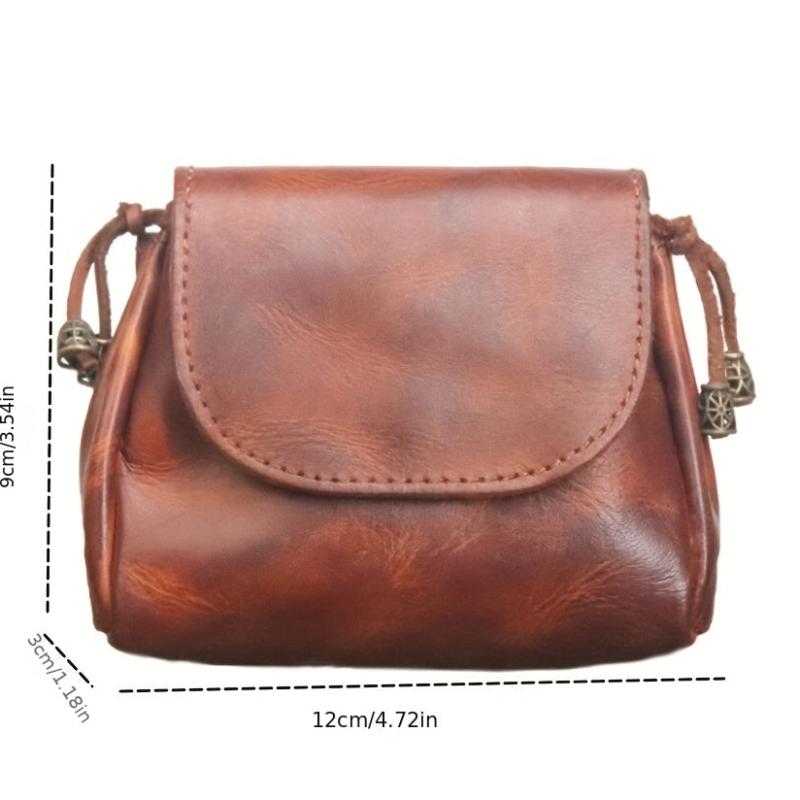 Vintage National Style Leather Coin Purse Key Bag