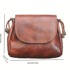 Vintage National Style Leather Coin Purse Key Bag
