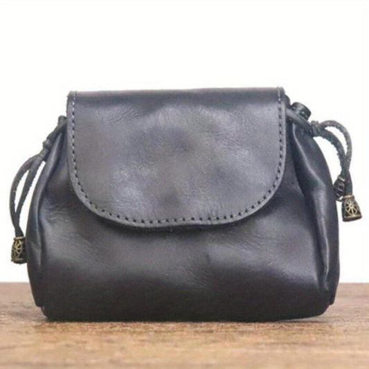 Vintage National Style Leather Coin Purse Key Bag