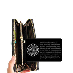 Firefighter Prayer Metal Card Wallet Clip Gift