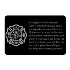 Firefighter Prayer Metal Card Wallet Clip Gift