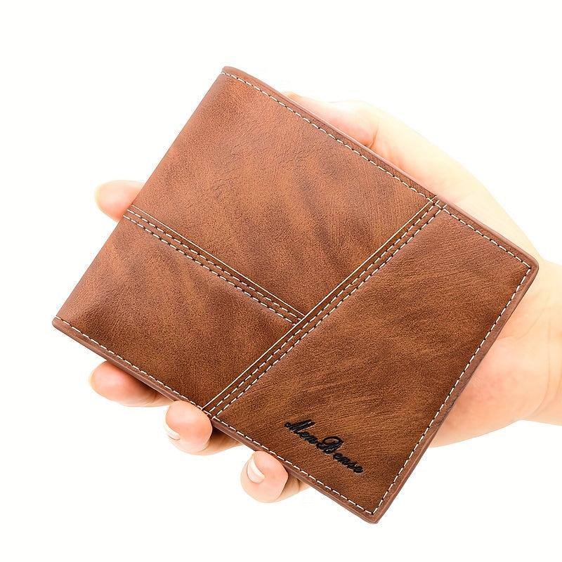 Men's Leather Short Wallet Money Clip Card Holder Coin Purse