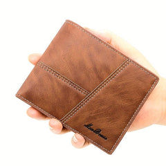 Men's Leather Short Wallet Money Clip Card Holder Coin Purse