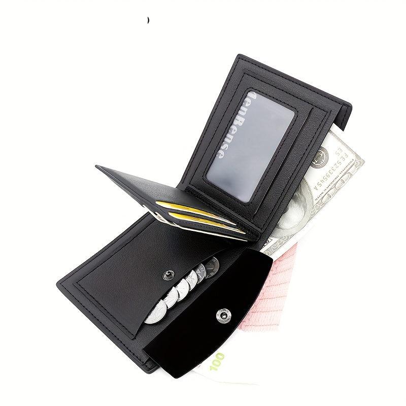 Men's Leather Short Wallet Money Clip Card Holder Coin Purse