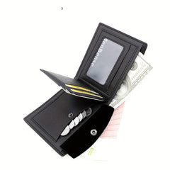 Men's Leather Short Wallet Money Clip Card Holder Coin Purse
