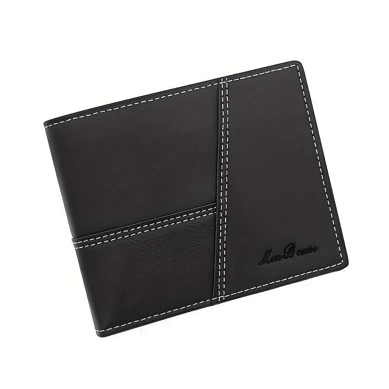 Men's Leather Short Wallet Money Clip Card Holder Coin Purse