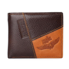 Men's Personality Stitching Wallet Creative Leather Wallet Coin Purse