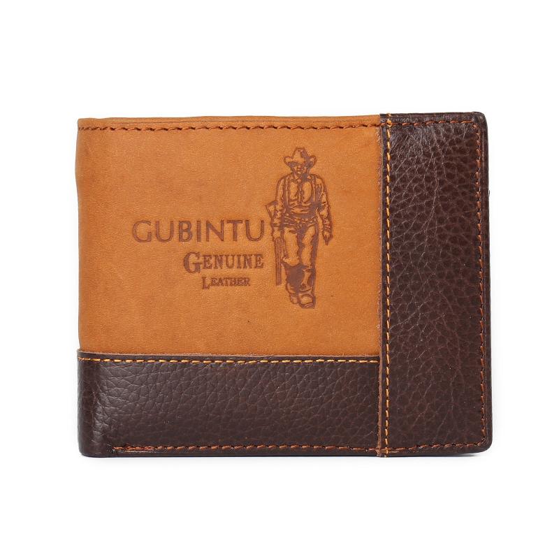 Men's Personality Stitching Wallet Creative Leather Wallet Coin Purse