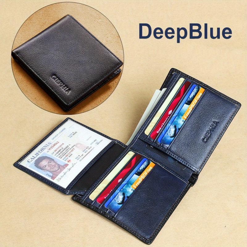 Men's Anti Theft Leather Wallet Bifold Short Multifunction Credit Card Holder