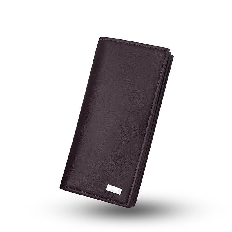 Men's Long Wallet Soft Leather Wallet Plus Large Capacity Mobile Phone Bag