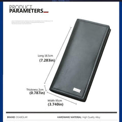 Men's Long Wallet Soft Leather Wallet Plus Large Capacity Mobile Phone Bag